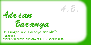 adrian baranya business card